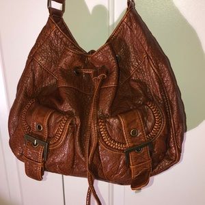 Cognac shoulder bag